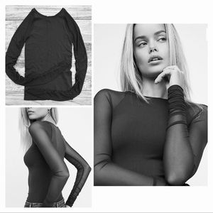 Free People Intimates Scrunch Sleeve Top